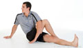Sitting Knee-up Rotation Stretch